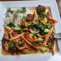 Vegan coconut curry at Ohana in Jaco