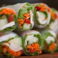 Vegan spring rolls at Jade Bistro and Patisserie in Portland
