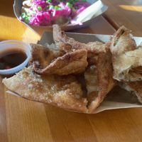 Scallion pancakes  at Mei Mei in Boston