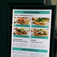 wall menu at Coco Bliss in Upper Mount Gravatt