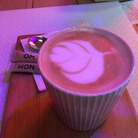 Great cappuccino with coconut milk at OM NOM NOM in Lviv