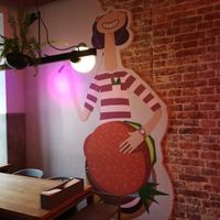 Nice interior design at OM NOM NOM in Lviv