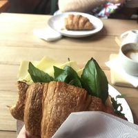 Croissant capresse(?)- a good alternative to lviv croissants  at OM NOM NOM in Lviv