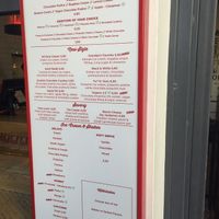 menu at Lukumades in Athens