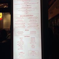 Menu  at Lukumades in Athens