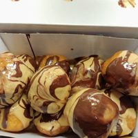 Chocolate and peanut butter at Lukumades in Athens