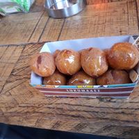 Lukumades with honey & cinnamon at Lukumades in Athens