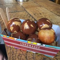 Bitter chocolate and peanut butter at Lukumades in Athens