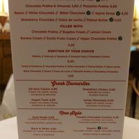 Lukumades menu at Lukumades in Athens