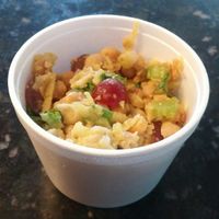 Smashed chickpeas with celery and grapes (can't remember name of dish) at GOOD Grains in Toronto