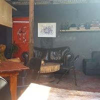 hiden cozy area behind the cafe at Ground Zero - Marley Coffee in Cape Town