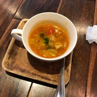 Minestrone soup - vegan at Ciel in Hiroshima