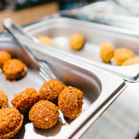 Falafels with susame, spicy, parsley and regular at Vkusove in Sofia