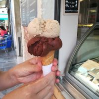 Vegan chocolate and hazelnut at Gelateria Il Doge in Venice