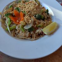 Pad thai (highly recommend) at Taste of Thai Restaurant in North Conway