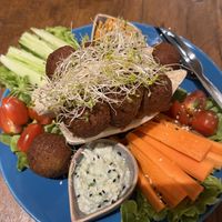 falafel on pita  at Wild Tribe Cafe in Koh Samui