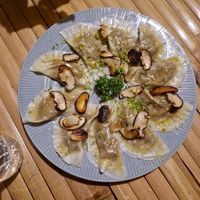 Mushroom and garlic ravioli at Wild Tribe Cafe in Koh Samui