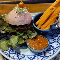 Classic Veggie Burger at Wild Tribe Cafe in Koh Samui
