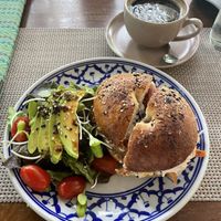Vegan Salmon Bagel  at Wild Tribe Cafe in Koh Samui