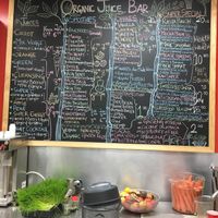 Menu board  at Madhufalla & Green Hill Tea in New York City