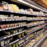 Refrigerated section at Hello Vegan in Uster