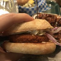 Burger Buffalo at Herbivores Marche Vegetalien in Montreal