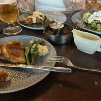 Vegetable pie, avocado salad and breadcrumbed mushrooms  at The Cloth Ear in Belfast