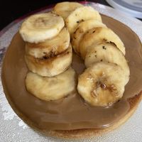 Lotus and caramelized bananas pancake (delivery)  at Pancake House TLV in Tel Aviv