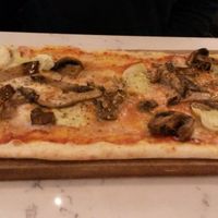 Vegan pizza with mushrooms, artichokes and aubergines at ASK Italian in Newcastle Upon Tyne