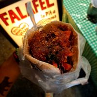 I added toppings at Queen Falafel in Pai