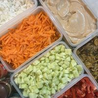 Toppings  at Queen Falafel in Pai