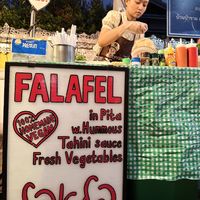 The stall  at Queen Falafel in Pai