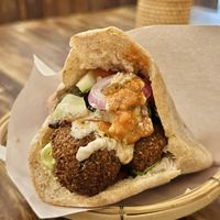 Falafel in pita (120 THB)  at Queen Falafel in Pai