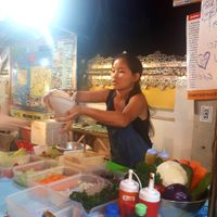 The women she sell on walking street at Queen Falafel in Pai