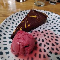 Chocolate and orange tart dessert (September 2021) at ASK Italian in York