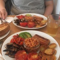 Vegan breakfast with toast and vegan butter at The Fuchsia Caffe in Tenby