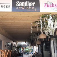 Fuchsia Caffe is located down an alley off Upper Frog Street. at The Fuchsia Caffe in Tenby