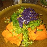 Baked sweetpotatoe at Ramasuri in Vienna