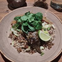 Eggplant and quinoa at Ramasuri in Vienna