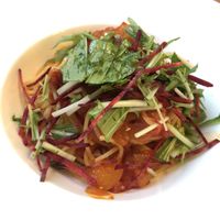 Spaghettini with vegetables and tomato sauce at Disneyland - Eastside Cafe in Tokyo