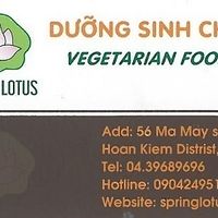business card at Spring Lotus - Duong Sinh Chay in Hanoi