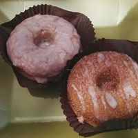 Vegan donuts at Aziz Fruitstand  in Leamington