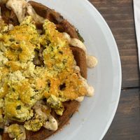 Mushroom Melt Waffle  at Off The Griddle - Southeast in Portland