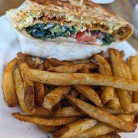 Brunch Wrap w/fries at Off The Griddle - Southeast in Portland