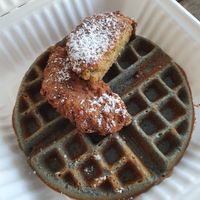 vegan  chicken and waffles at Off The Griddle - Southeast in Portland