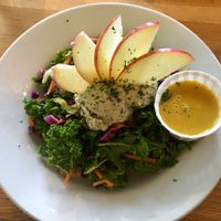 Salad with cashew cheese at Off The Griddle - Southeast in Portland