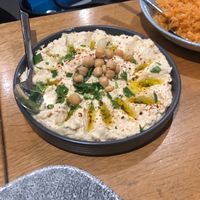 The hoummous (comes with flatbreads) at Havet  in Tonbridge