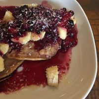  Vegan Pancake stack at The Core in Swindon