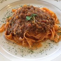 Tomato based pasta at Cafe Fleur in Kuwana