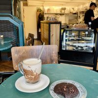 Vegan milk chocolate used for hot chocolate and cookies   at Cafe Bastet in Jerusalem